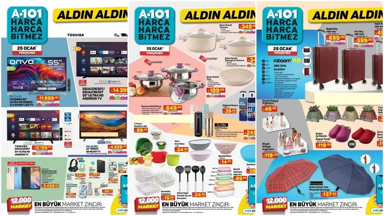 A101 25 Ocak 2024 Aktüel Ürünler Kataloğu Yayınlandı! A101 25 Ocak Kataloğunda İndirimli Hangi Ürünler Var?