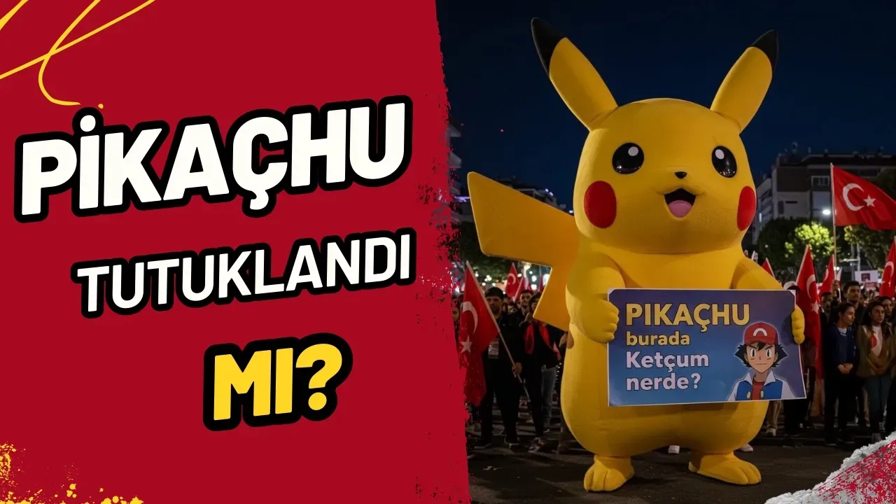 Antalya'da İlginç Anlar: Pikachu Kostümlü Eylemci Polisten Kaçtı