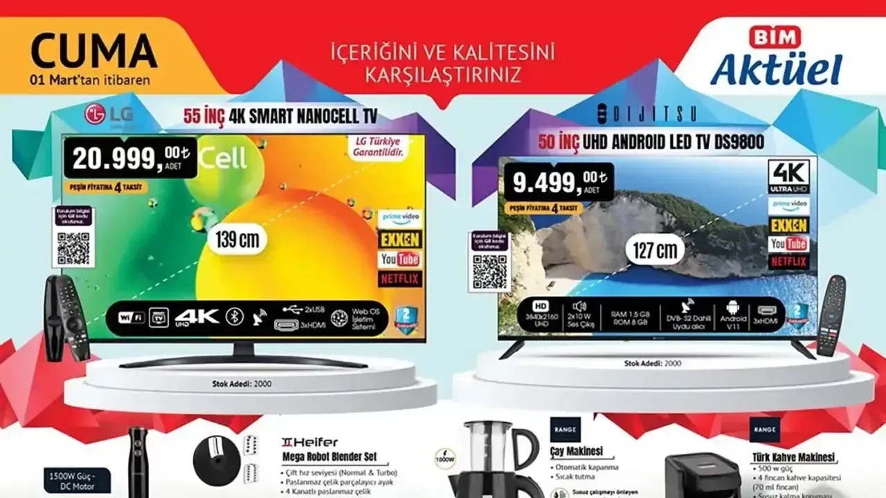 BİM 1 Mart 2024 Aktüel Ürün Kataloğu Yayınlandı? Bim 1 Mart Cuma Aktüel Kataloğunda İndirimli Hangi Ürünler Var?