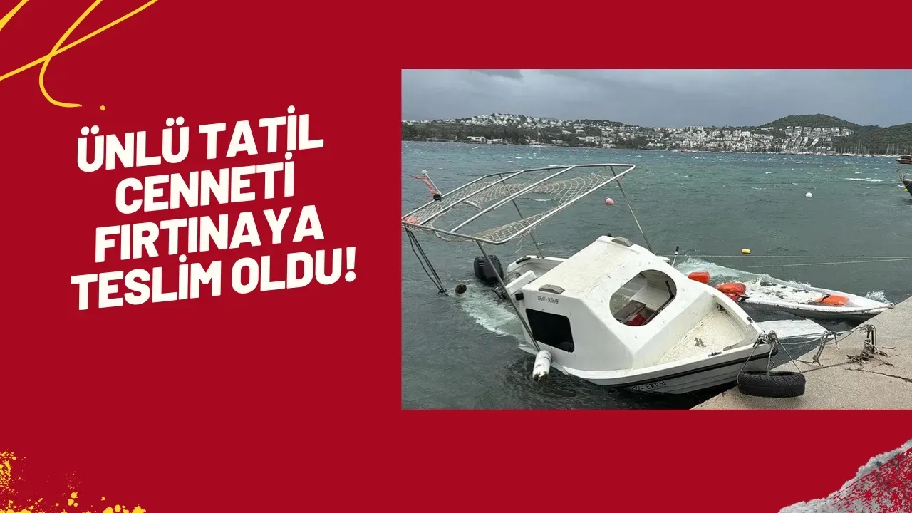 Bodrum'da tekneler battı, ağaçlar devrildi!