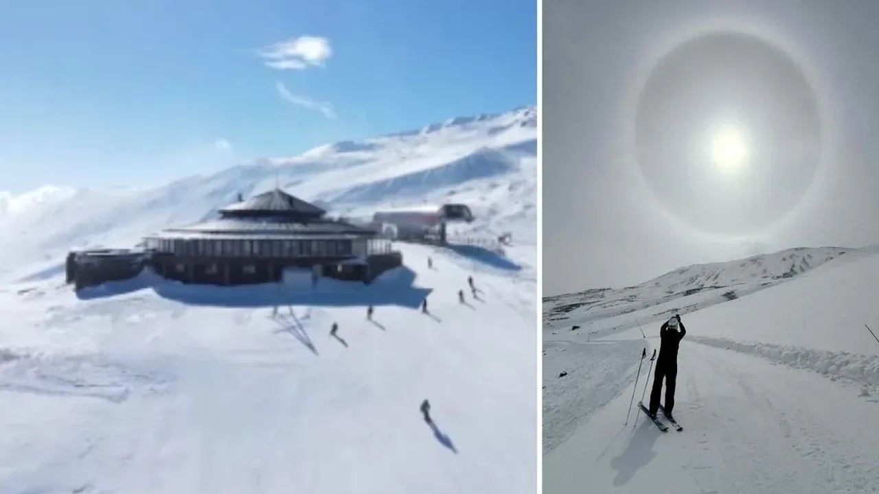 Erciyes’te Nadir Bir Gökyüzü Olayı Güneş Çevresinde ‘Halo’ Görüntülendi