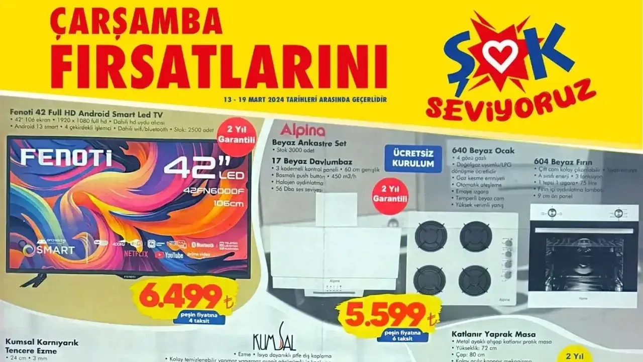 ŞOK 13 Mart Aktüel Ürünler Kataloğu Yayınlandı! Şok 24 Şubat Aktüel Ürünler Kataloğunda İndirimli Hangi Ürünler Var?