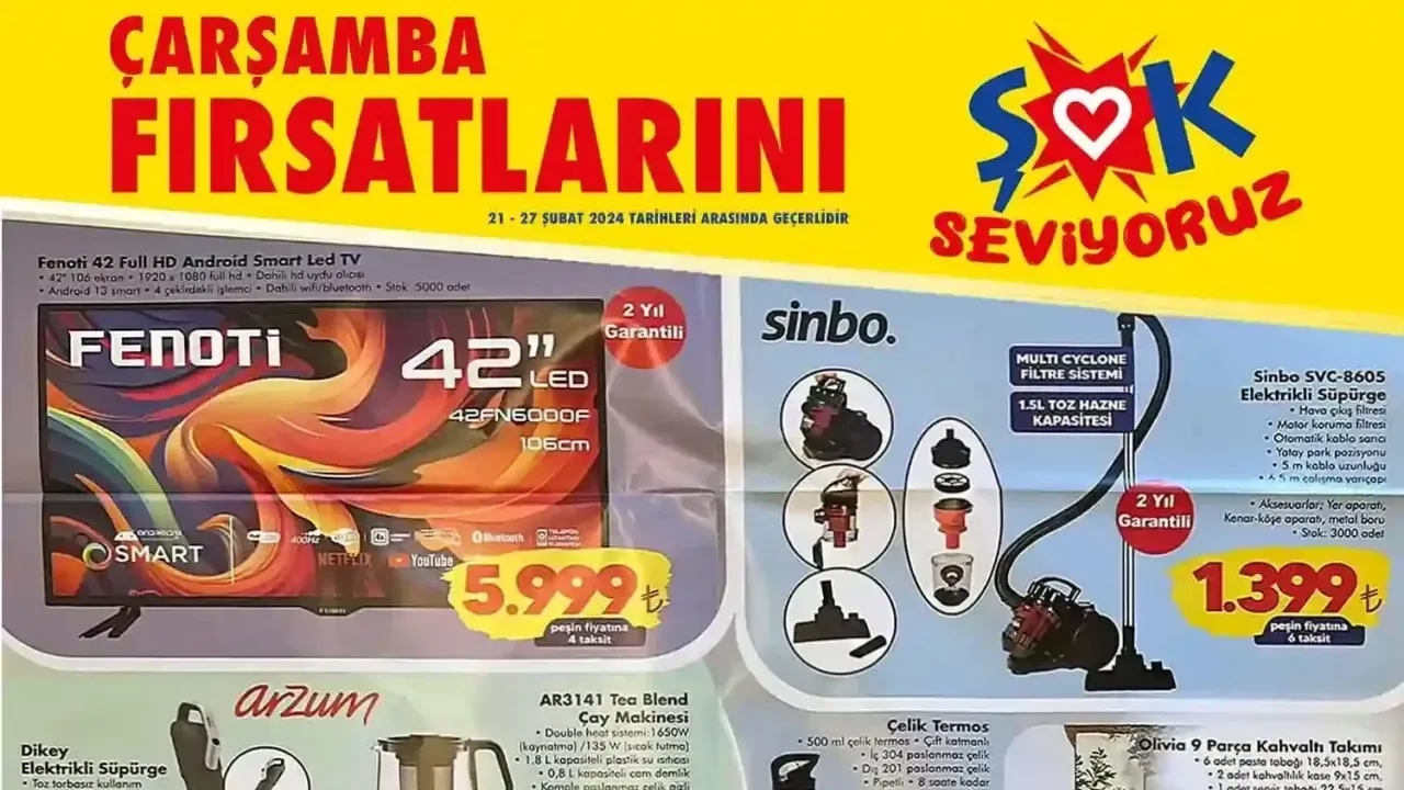 ŞOK 21 Şubat Aktüel Ürünler Kataloğu Yayınlandı! Şok 21 Şubat Aktüel Ürünler Kataloğunda İndirimli Hangi Ürünler Var?