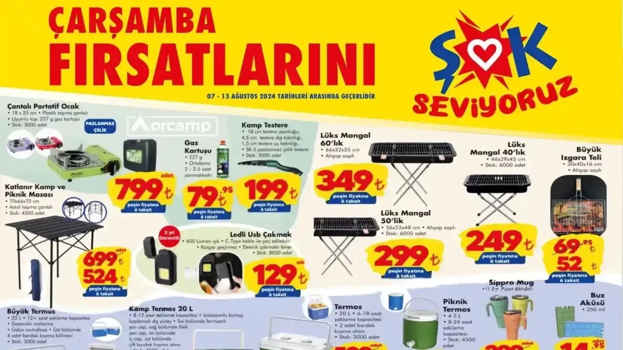 ŞOK 7 Ağustos Aktüel Ürünler Kataloğu Yayınlandı! Şok 7 Ağustos Çarşamba Günü Aktüel Ürünler Kataloğunda İndirimli Hangi Ürünler Var?