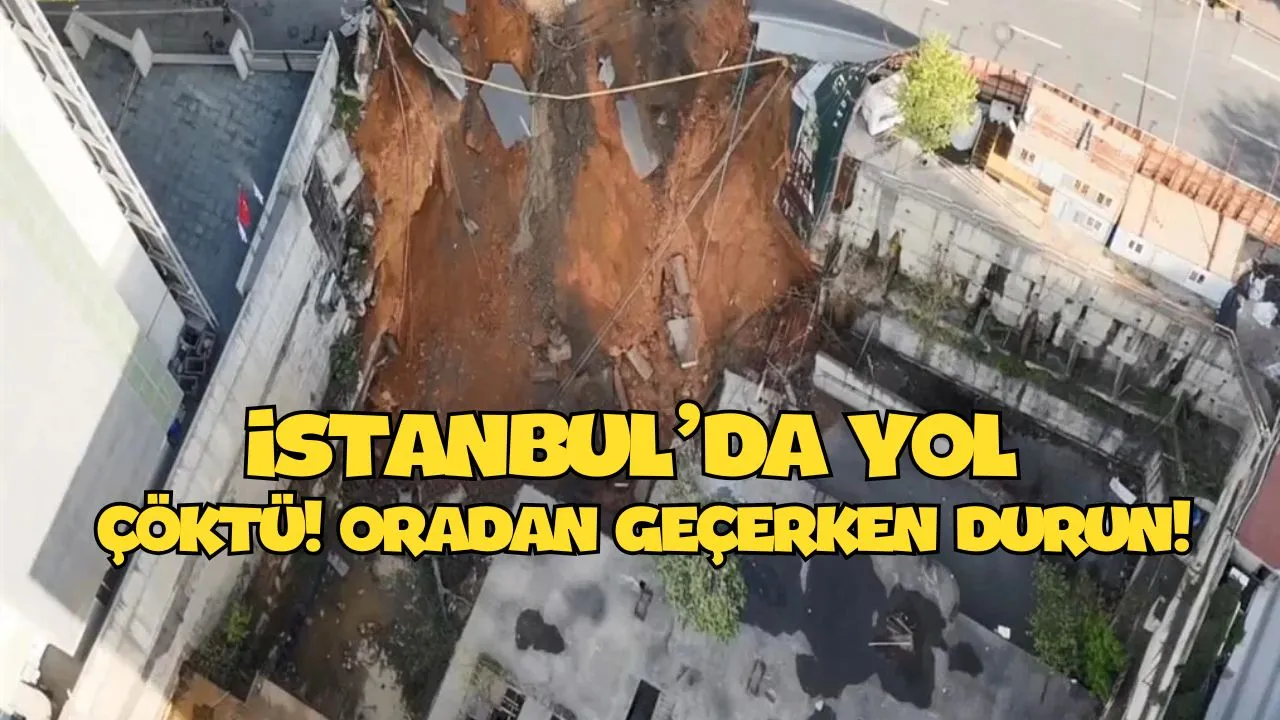 Son DAKİKA! İstanbul’da Gece Yarısı Şok! Sarıyer’de Yol Çöktü (işte detaylar...)