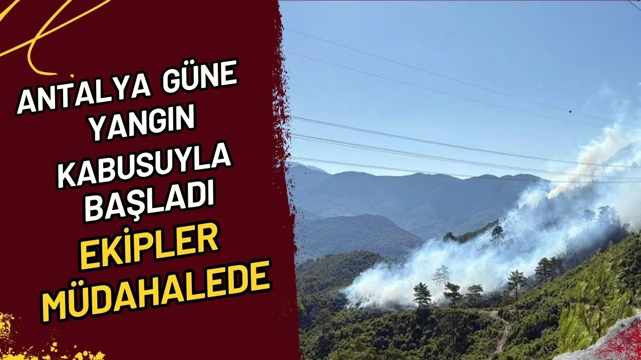Antalya güne yangın kabusuyla başladı: Ekipler müdahalede